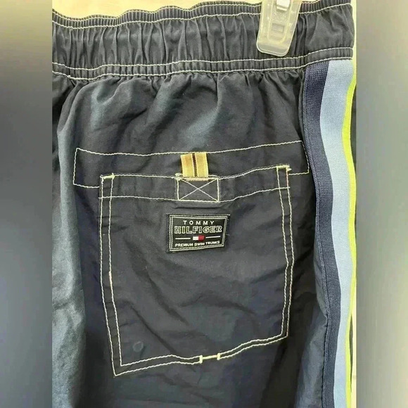 Tommy Hilfiger vintage navy blue long inseam board‎ short swim trunks - Picture 3 of 9